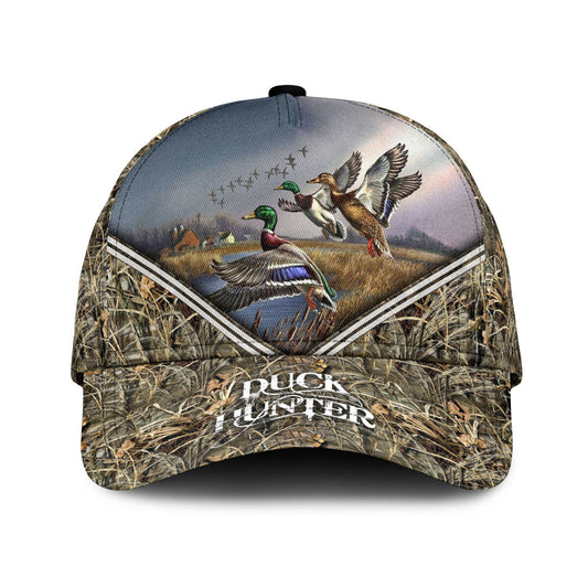 Maxcorners 3D All Over Print Baseball Cap Mallard Duck Hunting Classic Cap LM0402