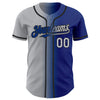 Maxcorners Custom Royal Gray-Black Authentic Gradient Fashion Baseball Jersey LM2605
