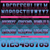 Maxcorners Custom Black Sky Blue-Pink Authentic Gradient Square Shape 7V7 Flag Football Jersey LM2605