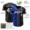 Maxcorners Custom Black White-Royal Authentic Gradient Fashion Baseball Jersey LM2605