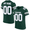 Maxcorners Custom Green White-Gray Mesh Authentic Football Jersey LM2605