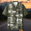 Maxcorners Personalized Route 66 100 Years Classic Car Hawaiian Shirt - Custom Photo Car Aloha Shirts