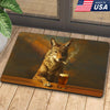 Maxcorners Wolf Smoking & Bar Glassware Doormat - Funny Animal Floor Mat for Hunters, Bars & Man Cave Decor LM1611