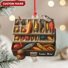 Maxcorners Personalized Fishing Tackle Box Acrylic Ornamen - Custom Name Christmas Ornament for Fishermen, Anglers & Outdoor Lovers LM0411