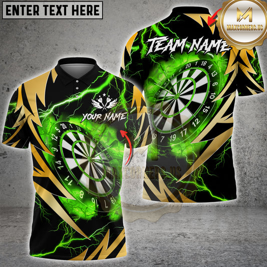 Maxcorners Darts Team Shirt Electric Target Strike Multicolor Options Personalized Name, Team Name 3D Shirt (4 Colors)