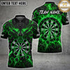 Maxcorners Darts Glowing Eyes Fierce Wolf Head Flame Aura Darts Dartboard Target Bullseye Multi Options Personalized Name, Team Name Unisex 3D Shirt (5 Colors)