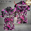 Maxcorners Bowling Crew Graffiti Crown Graphic Personalized Name, Team Name Unisex 3D Shirt (7 Colors)