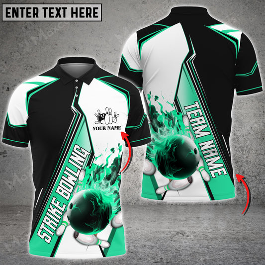 Maxcorners Bowling And Pins Professional Player Team Multicolor Option Customized Name 3D Shirt (6 Colors)