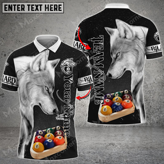 Maxcorners Billiards Ball 9 Leader Of The Wolf Pack Personalized Name 3D Shirt (Multi Color Options)