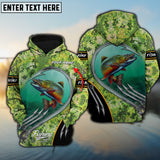 Maxcorners Customize Name Fishing Trout 3D Shirts