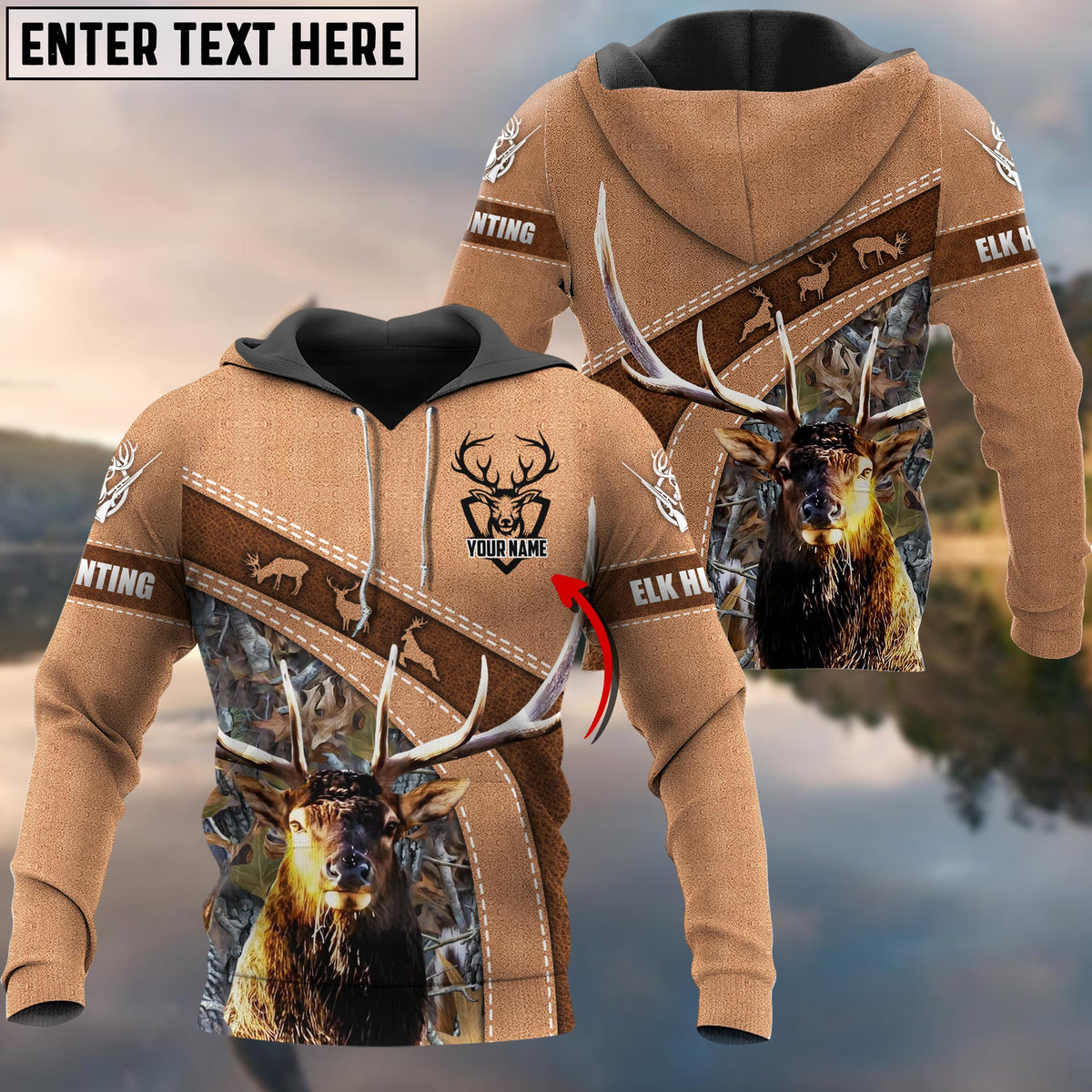 Maxcorners Custom Name Hunting Elk Shirt 3D All Over Printed Clothes