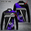 Maxcorners Bowling And Pins Spinning Multicolor Option Customized Name Long Sleeve 3D Shirt