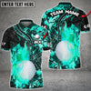 Maxcorners Golf Fire Grunge X Multicolor Option Customized Name 3D Shirt