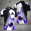 Maxcorners Billiards Flaming 8 Ball Pool Fire Personalized Name 3D Shirt (Multi Color Options)