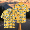 Maxcorners Personalized Car 1960s Mustang Muscle Car Yellow Hawaiian Shirt, Custom Photo Car Aloha Shirts