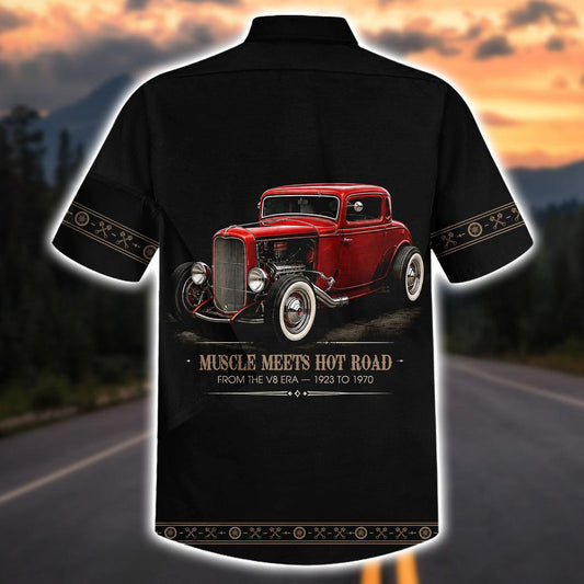 Maxcorners Born In The Burnout Era - Personalized Name Car Hawaiian Shirt