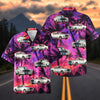 Maxcorners Personalized 1965 Ford Mustang Car Purple Sunset Car Hawaiian Shirt