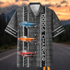 Maxcorners Personalized Car Dodge Charger Classic Muscle Car Racing Hawaiian Shirt, Custom Photo Car Aloha Shirts (Up to 5 photos)