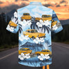 Maxcorners Personalized 1957 Chevrolet Bel Air Car Tropical White Hibiscus Car Hawaiian Shirt, Custom Photo Car Aloha Shirts