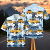 Maxcorners Personalized 1957 Chevrolet Bel Air Car Tropical White Hibiscus Car Hawaiian Shirt, Custom Photo Car Aloha Shirts