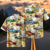 Maxcorners Personalized Retro American Muscle Car Hawaiian Shirt, Custom Photo Car Aloha Shirts (Up to 5 photos)