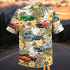 Maxcorners Personalized Retro American Muscle Car Hawaiian Shirt, Custom Photo Car Aloha Shirts (Up to 5 photos)