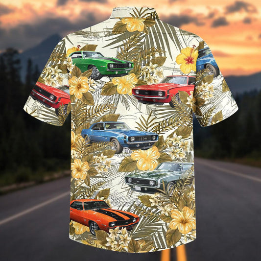 Maxcorners Retro American Muscle Aloha Shirt - Custom Car Hawaiian Shirt