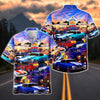 Maxcorners Hot Rod Hawaiian Shirt "Drive-In Diner", Retro Vibe Aloha Shirts
