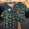 Maxcorners Personalized 1955 Chevy Bel Air Tropical Palm Car Hawaiian Shirt, Custom Photo Car Aloha Shirts