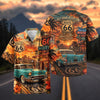 Maxcorners Personalized Route 66 Classic Chevrolet Bel Air Hawaiian Shirt - Custom Photo Car Aloha Shirts