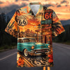 Maxcorners Personalized Route 66 Classic Chevrolet Bel Air Hawaiian Shirt - Custom Photo Car Aloha Shirts