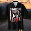 Maxcorners Personalized American Legend Route 66 Hot Rod Hawaiian Shirt - Custom Photo Car Aloha Shirts