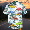 Maxcorners Personalized Colorful Hot Rod Car Hawaiian Shirt, Tropical Beach Custom Photo Car Aloha Shirts (Up to 5 photos)