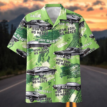 Maxcorners Personalized 1970 Mercury Cougar Classic Muscle Car Aloha Shirt - Custom Photo Car Aloha Shirts