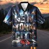 Maxcorners Personalized Car New York City Skyline Classic Cars Hawaiian Shirt - Car Hawaiian Shirt, Custom Photo Car Aloha Shirts (Up to 4 photos)