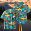 Maxcorners Personalized Car Classic Muscle Car Tropical Island Hawaiian Shirt, Custom Photo Car Aloha Shirts (Up to 5 photos)