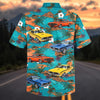 Maxcorners Personalized Car Classic Muscle Car Tropical Island Hawaiian Shirt, Custom Photo Car Aloha Shirts (Up to 5 photos)