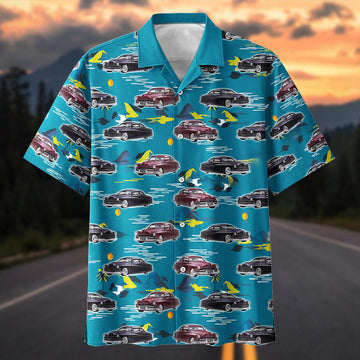 Maxcorners Personalized Classic Mercury Coupe Tropical Car Hawaiian Shirt, Custom Photo Car Aloha Shirts