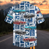 Maxcorners Personalized "Car Retro Chevy Bel Air" Car Hawaiian Shirt - Custom Photo Car Aloha Shirts (Up to 5 photos)