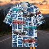 Maxcorners Personalized "Car Retro Chevy Bel Air" Car Hawaiian Shirt - Custom Photo Car Aloha Shirts (Up to 5 photos)