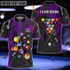 Maxcorners Billiards X-Shaped Texture Multicolor Options Customized Name 3D Shirt