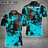 Maxcorners Billiard Grunge Multi Color Personalized Name 3D Shirt