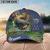 Maxcorners Personalized The Best Fishing Jean Pattern 3D Cap ( Large Mouth Bass, Walleye, Stripped Bass, Trout Fish, Catfish, Crappie, Salmon, Pike )