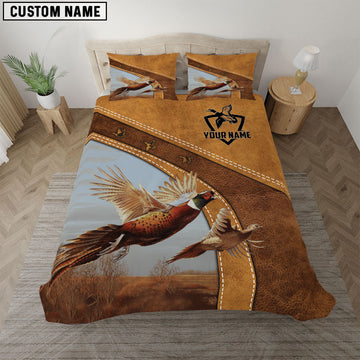 Maxcorners Personalized Name Pheasant Hunting Bedding Set