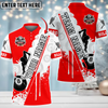 Maxcorners Billiards Player 8 Ball Personalized Name Team Name 3D Shirt (Multi Color Options)