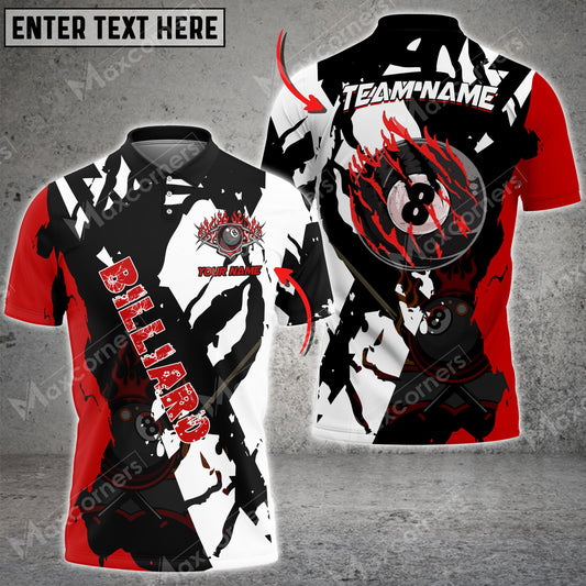 Maxcorners Billiards Cracks Of Time Multicolor Option Customized Name 3D Shirt (6 Colors)
