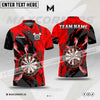 Maxcorners Darts Water & Fire Multicolor Option Customized Name 3D Shirt