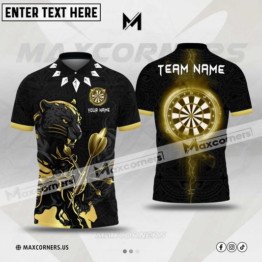 Maxcorners Darts Black Panther Multicolor Option Customized Name 3D Shirt