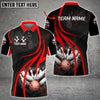 Maxcorners Bowling And Pins Frozen Storm Multicolor Option Customized Name 3D Shirt