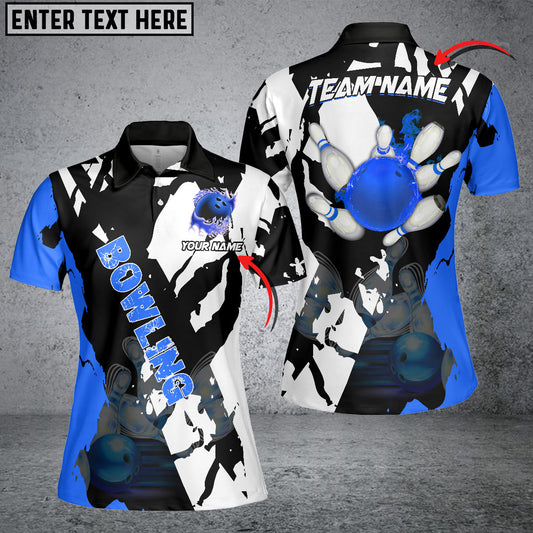 Maxcorners Bowling Ball And Pins Cracks Of Time Multicolor Option Customized Name 3D Shirt For Women (6 Colors)